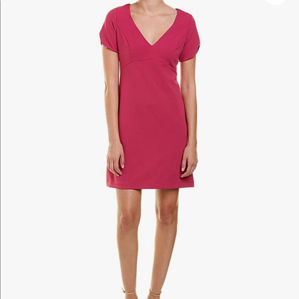 Betsey Johnson Women's Short Sleeve Stretch Crepe Dress - Pink